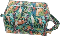 Wetbag tas 27x17x17 cm - Groene jungledieren
