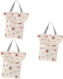 Wetbag met drukknoopriem 24,5x21 cm - Olifantjes