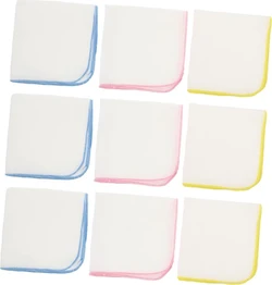 Katoenen babydoekjes 25x25 cm - Mix kleuren randen