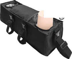 Kinderwagen-organizer met 2 geïsoleerde bekerhouders - Zwart