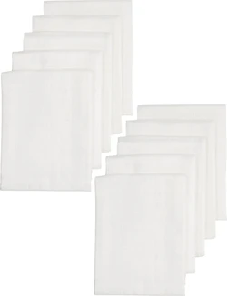 Meyco hydrofiele luiers bio katoen (10 stuks) - Uni wit