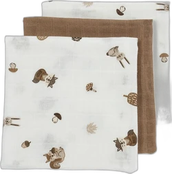 Meyco hydrofiele luiers (3 stuks) - Forest Animals toffee