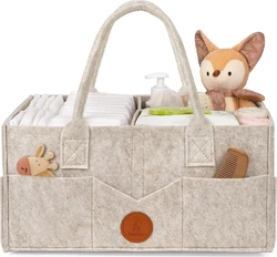 Maliton vilten luierorganizer caddy 38x23x18 cm - Kaki