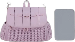 Luiertas met verschoonmat 42x12x30 cm - Paars