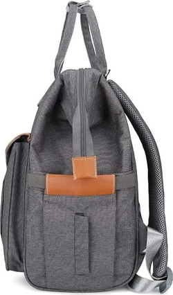 Luiertas rugzak met laptopvak 40x30x15 cm - Donkergrijs