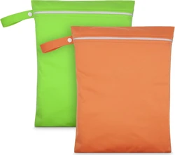 SnelShoppen wetbag set van 2 - Groen/oranje