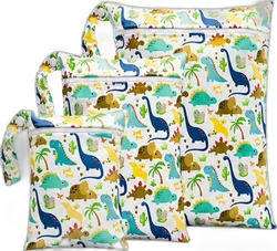 Wetbag set van 3 - Kleurrijke dino's