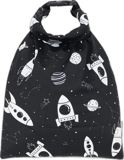 Dailygoods oprolbare wetbag met gesp - Zwart raketten