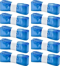 Navullingen voor luieremmer 10 stuks in blauw Tien blauwe opgerolde navullingen voor luieremmer elk gebundeld met wit etiket