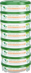 Nursery Fresh luieremmer navullingen 7-laags set van 8 Stapeling van acht groene navulrollen voor luieremmer nursery fresh 7-laags verpakking