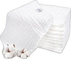 SnelShoppen Makian hydrofiele spuugdoekjes 35x50 cm (10 stuks) - Wit