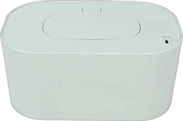 Mintgroene compacte babydoekjeswarmer met afgeronde hoeken en deksel