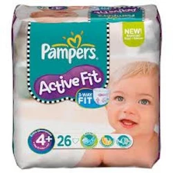 Pampers - Active Fit - Standaard pak- Maat 4+ Pampers - Active Fit - Standaard pak- Maat 4+