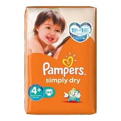 Pampers - Simply Dry - Voordeelpak - Maat 4+