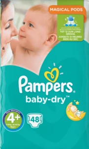 Pampers - Baby-Dry - Reuzenpak - Maat 4+