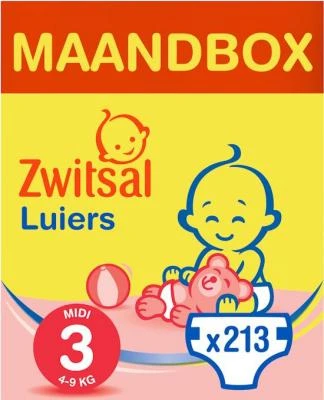 Zwitsal Luiers - maandbox - 3 Zwitsal Luiers - maandbox - 3