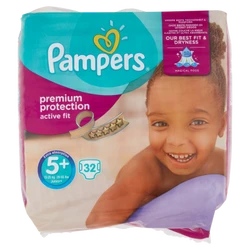 Pampers - Active Fit - Buitenlands pak - Maat 5+ Pampers - Active Fit - Buitenlands pak - Maat 5+