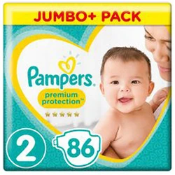 Pampers - Premium Protection - Jumbo+ Pak - Maat 2 Pampers - Premium Protection - Jumbo+ Pak - Maat 2