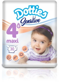 Dotties Sensitive luiers - standaard pak - 4+ Dotties Sensitive luiers - standaard pak - 4+