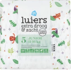 Beregoede luiers van Albert Heijn, standaard pak maat 5
