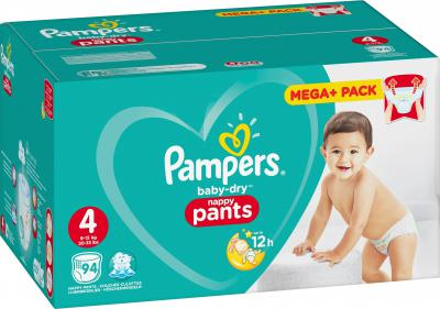 Pampers - Baby Dry Pants - Mega+ - 4 Pampers - Baby Dry Pants - Mega+ - 4