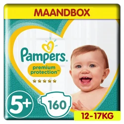 Pampers - Premium Protection - Maandbox+ - maat 5+ Pampers - Premium Protection - Maandbox+ - maat 5+
