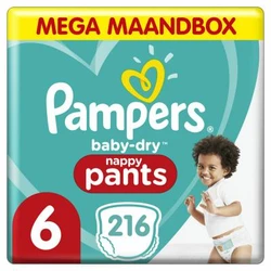 Pampers - Baby-Dry Pants - mega maandbox - maat 6 Pampers - Baby-Dry Pants - mega maandbox - maat 6