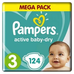 Pampers Active Baby-Dry - Mega+ pak - 3 Pampers Active Baby-Dry - Mega+ pak - 3