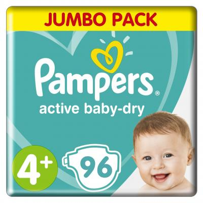 Pampers Active Baby-Dry - Jumbo+ pak - 4+ Pampers Active Baby-Dry - Jumbo+ pak - 4+