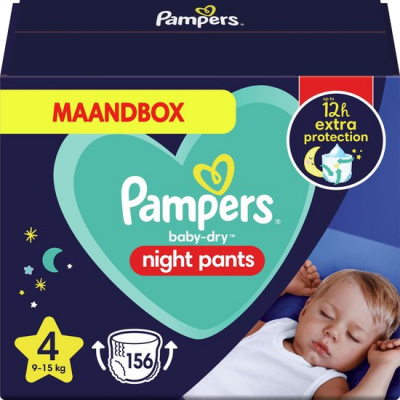 pampers night pants maat 4 156 stuks. pampers night pants maat 4 156 stuks.