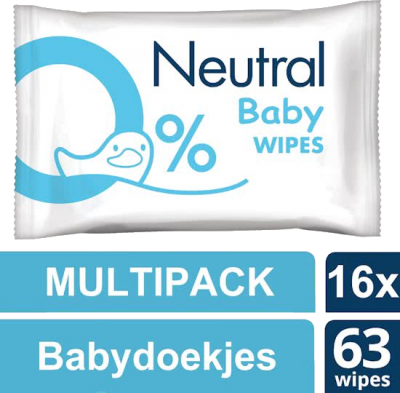 Neutral Babydoekjes 16-pak (16x63) Neutral Babydoekjes 16-pak (16x63)