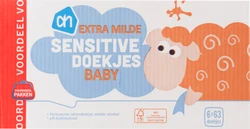 AH Baby Lotiondoekjes Sensitive 6-pak (6x63)