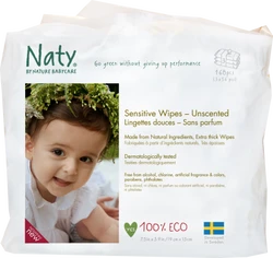 Naty Gevoelige Babydoekjes Geurvrij 3-pak (3x56) Naty Gevoelige Babydoekjes Geurvrij 3-pak (3x56)