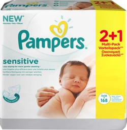 Pampers Sensitive Babydoekjes 3-pak (3x56)