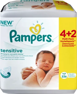 Pampers Sensitive Babydoekjes 6-pak (6x56) Pampers Sensitive Babydoekjes 6-pak (6x56)