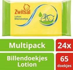 Zwitsal Billendoekjes Lotion - 24 x 65 stuks - Baby - Voordeelverpakking Zwitsal Billendoekjes Lotion - 24 x 65 stuks - Baby - Voordeelverpakking