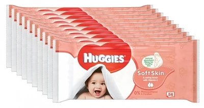 Huggies Soft Skin Babydoekjes (10x56) Huggies Soft Skin Babydoekjes (10x56)