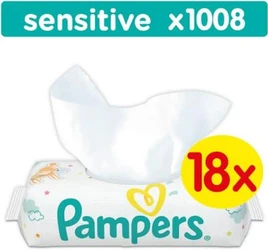 Pampers Sensitive Babydoekjes 18-pak (18x56) Pampers Sensitive Babydoekjes 18-pak (18x56)