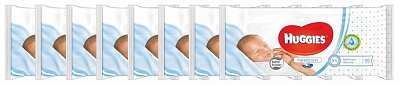 Huggies Babydoekjes Newborn 8-pak (8x56) Huggies Babydoekjes Newborn 8-pak (8x56)