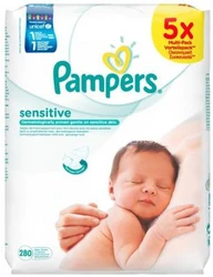 Pampers Sensitive Babydoekjes 5-pak (5x56) Pampers Sensitive Babydoekjes 5-pak (5x56)