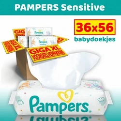 Pampers Sensitive Babydoekjes 36-pak (36x56) Pampers Sensitive Babydoekjes 36-pak (36x56)