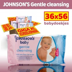 Johnson's Baby Gentle Cleansing billendoekjes 36-pak (36x56)