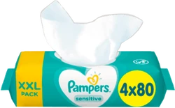 Pampers Sensitive Babydoekjes 4-pak (4x80) Pampers Sensitive Babydoekjes 4-pak (4x80)