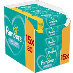 Pampers Fresh Clean Babydoekjes 15-pak (15x80) Pampers Fresh Clean Babydoekjes 15-pak (15x80)