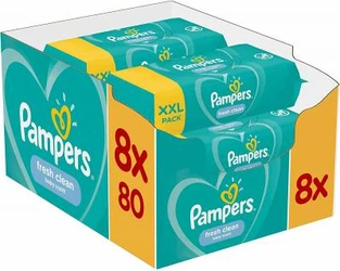 Pampers - Fresh Clean Babydoekjes - 8 pak (8x80) Pampers - Fresh Clean Babydoekjes - 8 pak (8x80)