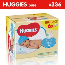 Huggies Pure Babydoekjes 6-pak (6x56)