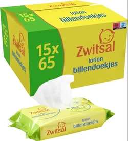 Zwitsal Lotion Billendoekjes - 15 x 65 billendoekjes - Voordeelverpakking Zwitsal Lotion Billendoekjes - 15 x 65 billendoekjes - Voordeelverpakking