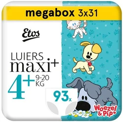 Etos Luiers Maxi+ Megabox 93 stuks