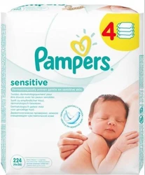 Pampers Sensitive Babydoekjes - 224 doekjes Pampers Babydoekjes - Sensitive Protect - 4 x 56 stuks