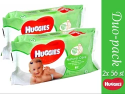 Duo pack-Huggies Babydoekjes Natural 56 Stuks (5029053550152)